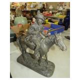 HEAVY BRONZE LIKE COWBOY ON HORSE