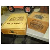 (2) WOOD ADV BOXES