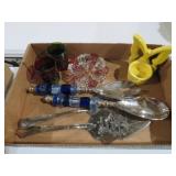 COLLECTION OF SERVING PIECES, ASHTRAY, AND MISC