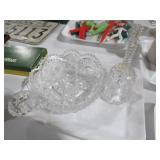 COLLECTION OF CUT GLASS BOWL AND BELL