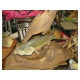 LARGE MOUTH BASS TAXIDERMY FISH DRIFTWOOD