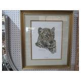 FRAMED CHINESE LEOPARD BY GUY CHOLEACH