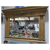 GOLD FRAMED BEVELED MANTLE MIRROR