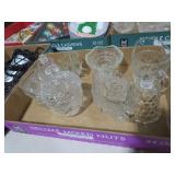 COLLECTION OF VINAGE GLASS WARE AND MISC