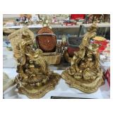 (2) GOLD ORNATE WALL SCONCE SHELVES