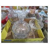 COLLECTION OF GLASS COMPOTE CANDY DISHES