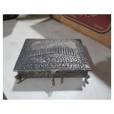 VTG GREEK PARTHENON BRONZE JEWELRY BOX