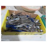 HUGE COLLECTION OF FLATWARE AND SERVING PIECES