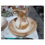 NICE CERAMIC WASH BOWL AND PITCHER