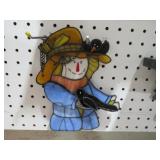 STAINED GLASS SCARECROW WALL HANGING