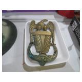VINTAGE BRASS EAGLE DOOR KNOCKER
