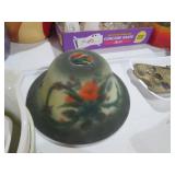 HANDPAINTED FLORAL GLASS GLOBE
