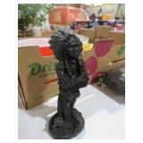 BRONZE NATIVE AMERICAN CHIEF FIGURINE