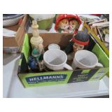 COLLECTION OF MUGS, BOTTLES, AND FIGURINES