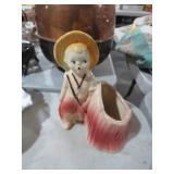 SHAWNEE FISHING BOY VINTAGE PLANTER