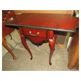BEAUTIFUL CHERRY ONE DRAWER DROP LEAF TABLE