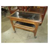 MID CENTURY STYLE ROLLING TIERED TABLE