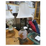 MID CENTURY HOLYWOOD REGENCY LAMP WITH SHADE