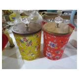 (2) UNIQUE CANISTERS