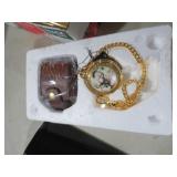 FRANKLIN MINT POCKET WATCH WITH CASE