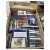 HUGE COLLECTION OF VINTAGE CASSETTE TAPES IN BOX
