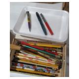 FOUNTAIN PENS AND OLD ADV PENCILS