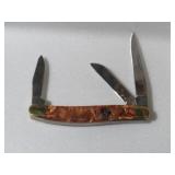 CROWING ROOSTER STOCKMAN 3 BLADE KNIFE