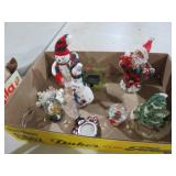 COLLECTION OF CHRISTMAS FIGURINES AND SNOWGLOBES