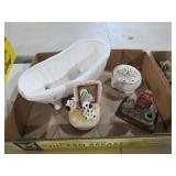 COLL OF BATH TUB, PLANTER, MUSIC BOX, AND MISC