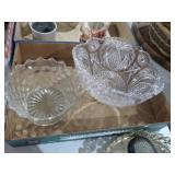 (2) VINTAGE GLASS BOWLS