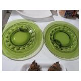 (2) INDIANA  GLASS KINGS CROWN SNACK PLATES