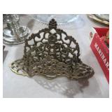 BRASS ORNATE LETTER HOLDER
