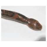 NICE CARVED SNAKE WALKING CANE