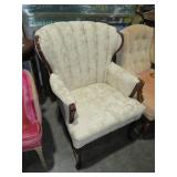 NICE FAN BACK CLOTH ARM CHAIR
