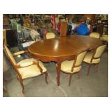 BEAUTIFUL DINING TBL W/ (6) PADDED SEAT CHAIRS