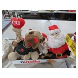 COLLECTION OF ANIMAL AND SANTA  PLUSH TOYS