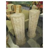 PAIR FAUX PLANTSTAND COLUMNS