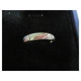 STERLING 925 OPAL INLAY RING SIZE 10.5