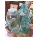 COLLECTION OF BLUE JARS