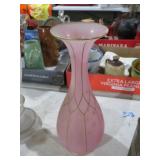 PINK VINTAGE ART GLASS VASE