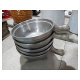 COLLECTION OF PEWTER BON CHEF BOWLS