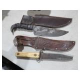 (2) VINTAGE HUNTING KNIVES
