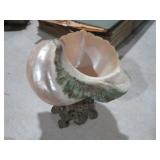 UNIQUE BRASS BASE SEA SHELL