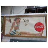 FRAMED COCA COLA  ADV SIGN