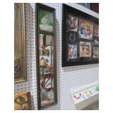 FRAMED BEVELED WALL MIRROR WITH LITTLE GIRL PRINT
