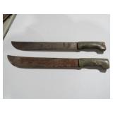 (2) ALABASTER HANDLE MACHETES
