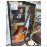 SHADOW BOX FRAMED CHARLIE PRIDE GUITAR WITH PICTUR
