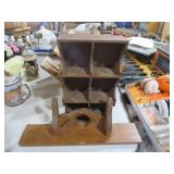 (2) VINTAGE WOOD WALL SHELVES
