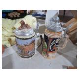 BUD WEISER AND GERMAN CERAMIC BEER STEINS