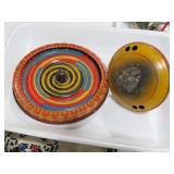 (2) VINTAGE METAL SPINNING TOP TOYS